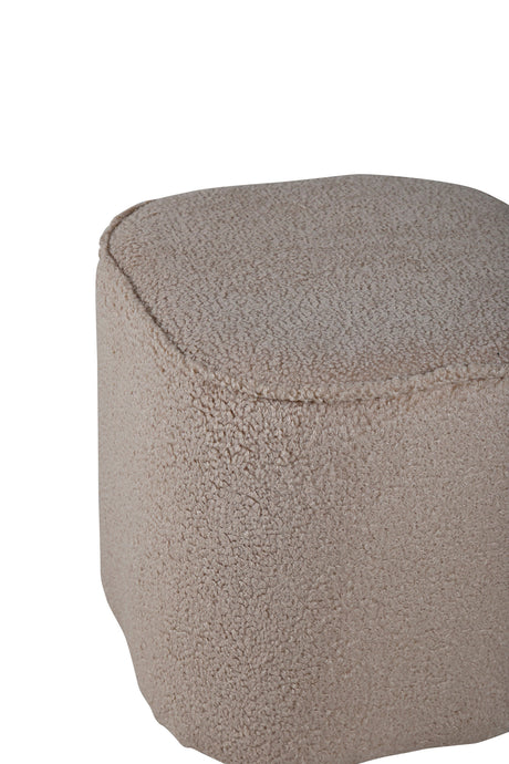Piff Pouf - beige/Polyester - Teddy - Ottomane / Poufs - ALVAHOME