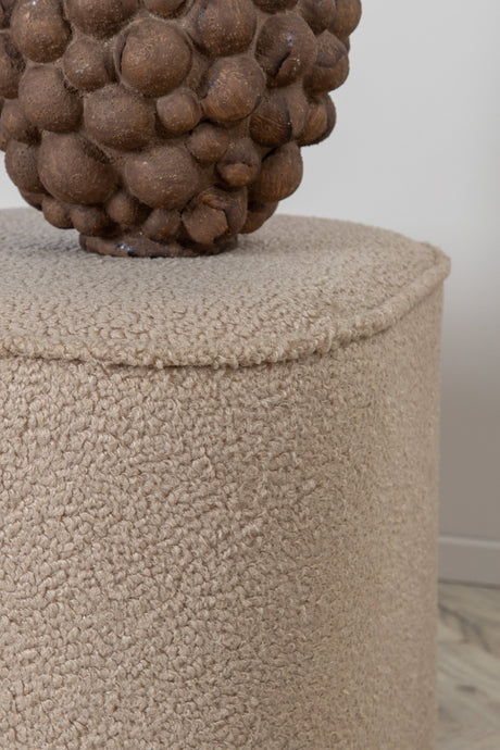 Piff Pouf - beige/Polyester - Teddy - Ottomane / Poufs - ALVAHOME