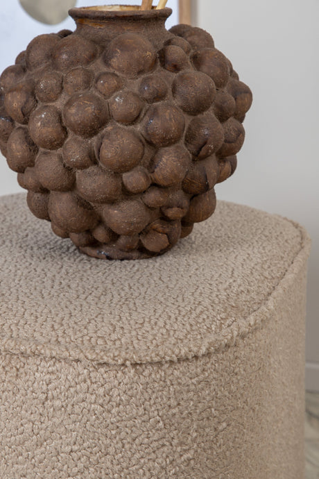 Piff Pouf - beige/Polyester - Teddy - Ottomane / Poufs - ALVAHOME