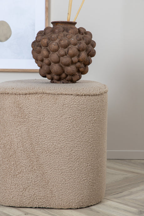 Piff Pouf - beige/Polyester - Teddy - Ottomane / Poufs - ALVAHOME