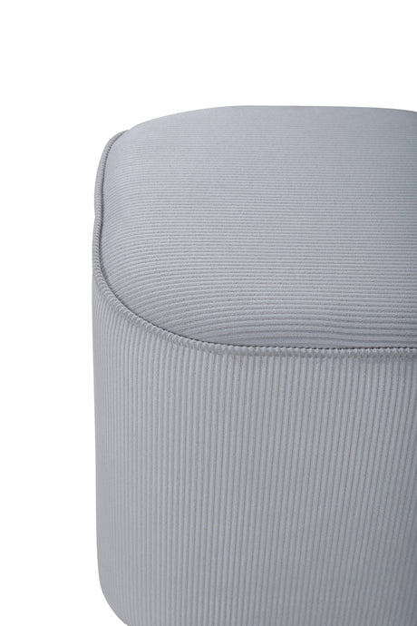 Piff Pouf - grau/Polyester - Kord - Ottomane / Poufs - ALVAHOME