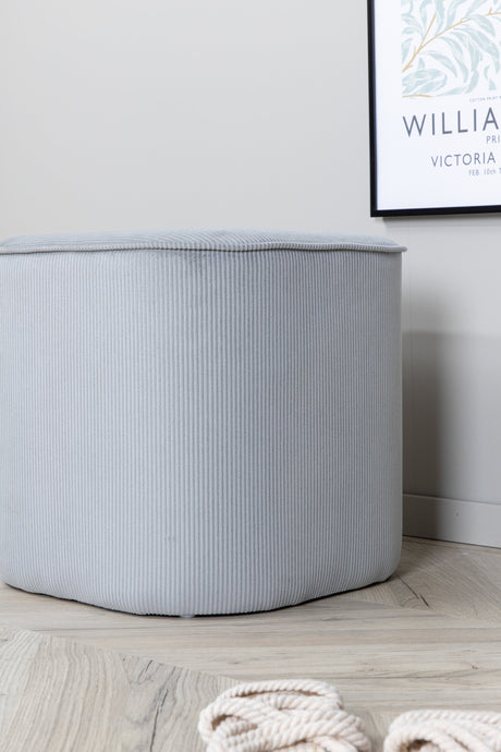 Piff Pouf - grau/Polyester - Kord - Ottomane / Poufs - ALVAHOME