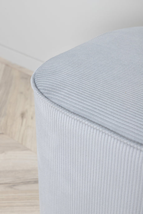 Piff Pouf - grau/Polyester - Kord - Ottomane / Poufs - ALVAHOME