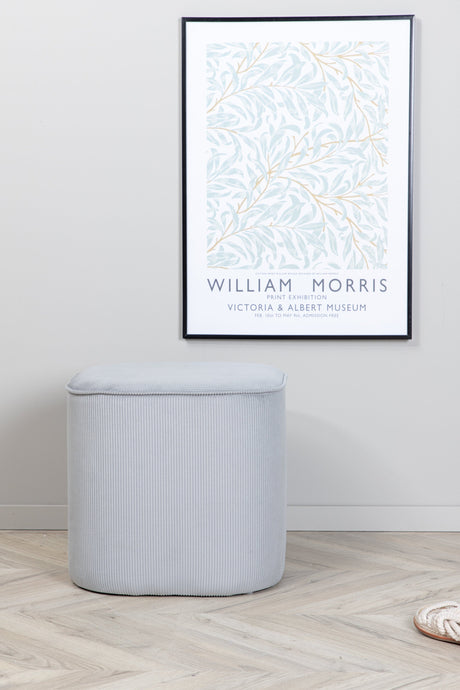 Piff Pouf - grau/Polyester - Kord - Ottomane / Poufs - ALVAHOME