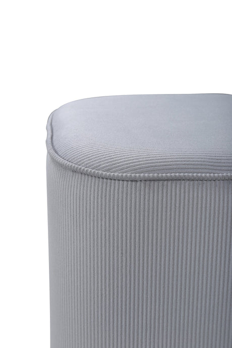Piff Pouf - grau/Polyester - Kord - Ottomane / Poufs - ALVAHOME