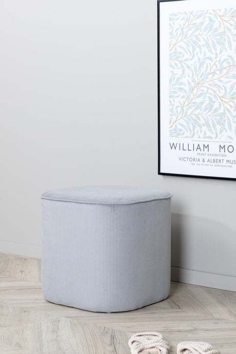 Piff Pouf - grau/Polyester - Kord - Ottomane / Poufs - ALVAHOME