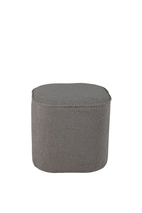 Piff Pouf - grau/Polyester - Teddy - Ottomane / Poufs - ALVAHOME
