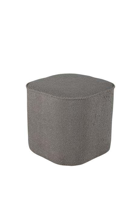 Piff Pouf - grau/Polyester - Teddy - Ottomane / Poufs - ALVAHOME