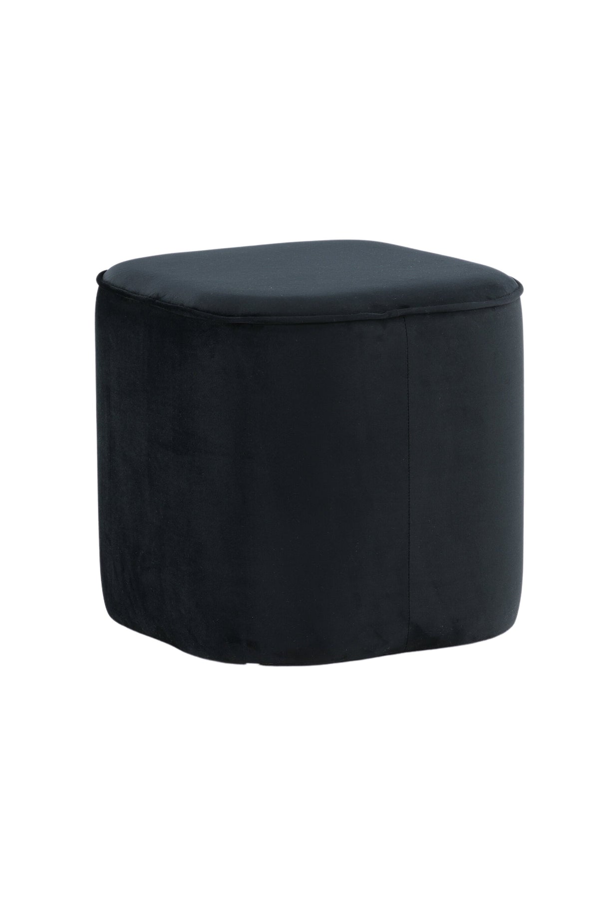 Piff Pouf - schwarz/Polyester - Samt - Ottomane / Poufs - ALVAHOME