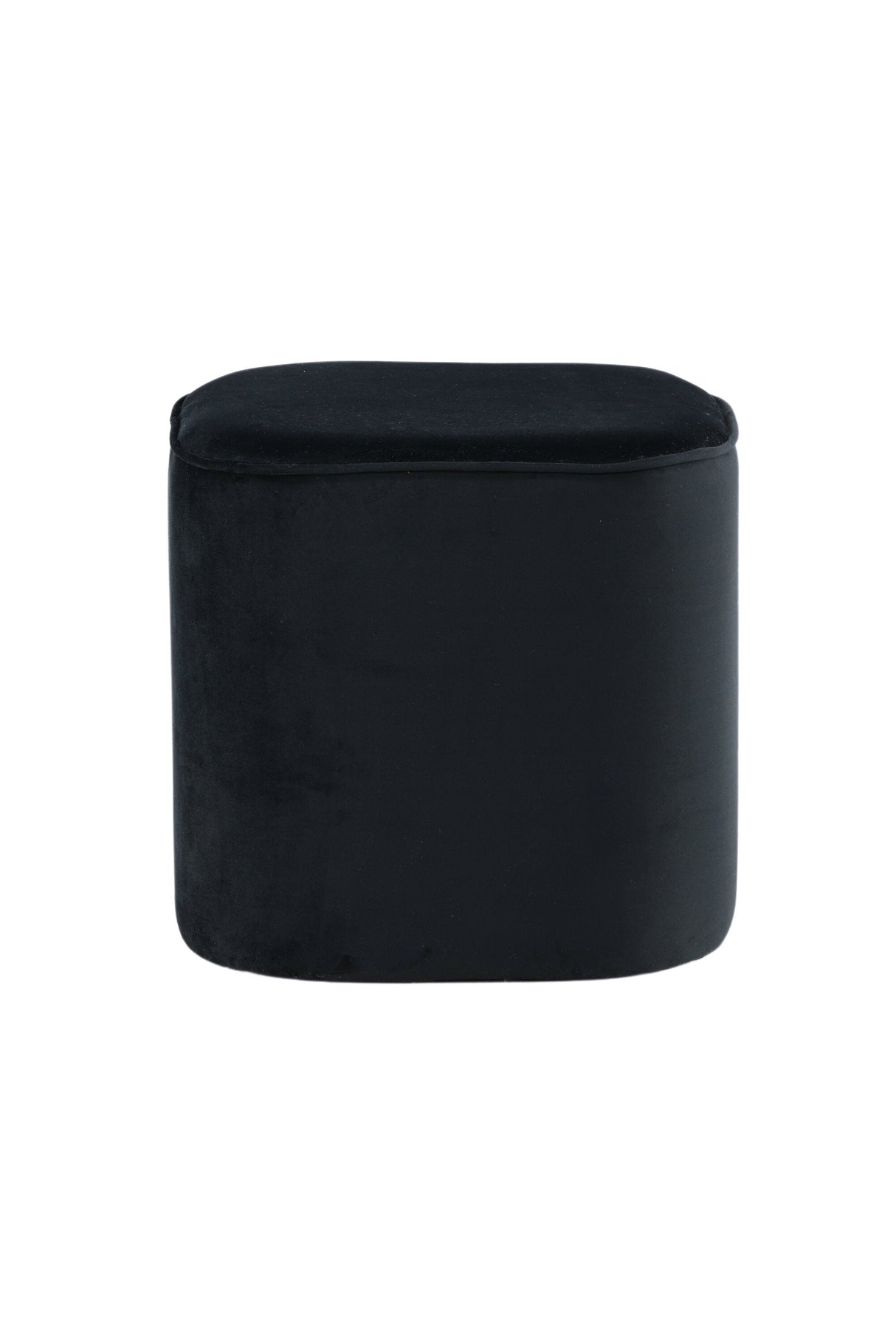 Piff Pouf - schwarz/Polyester - Samt - Ottomane / Poufs - ALVAHOME