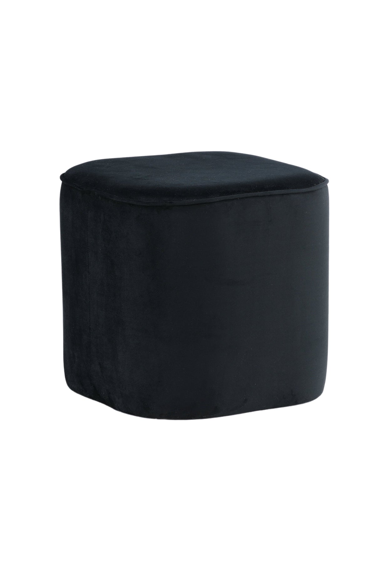 Piff Pouf - schwarz/Polyester - Samt - Ottomane / Poufs - ALVAHOME