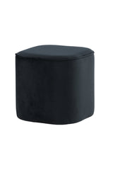 Piff Pouf - schwarz/Polyester - Samt - Ottomane / Poufs - ALVAHOME