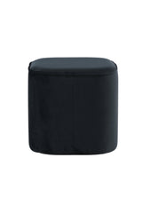Piff Pouf - schwarz/Polyester - Samt - Ottomane / Poufs - ALVAHOME
