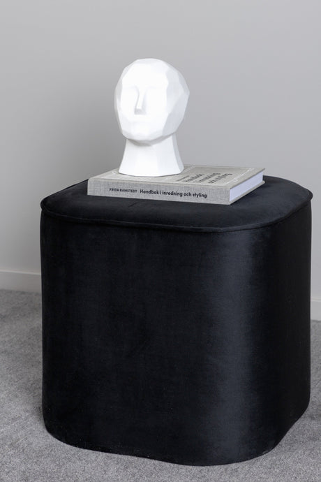Piff Pouf - schwarz/Polyester - Samt - Ottomane / Poufs - ALVAHOME