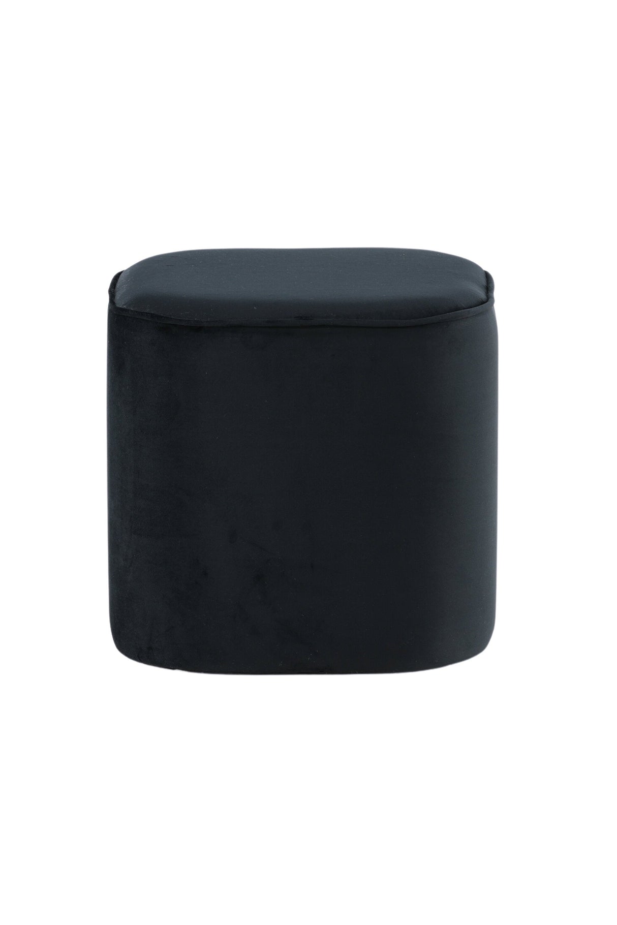 Piff Pouf - schwarz/Polyester - Samt - Ottomane / Poufs - ALVAHOME