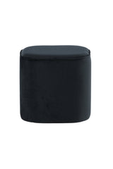 Piff Pouf - schwarz/Polyester - Samt - Ottomane / Poufs - ALVAHOME