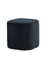 Piff Pouf - schwarz/Polyester - Samt - Ottomane / Poufs - ALVAHOME