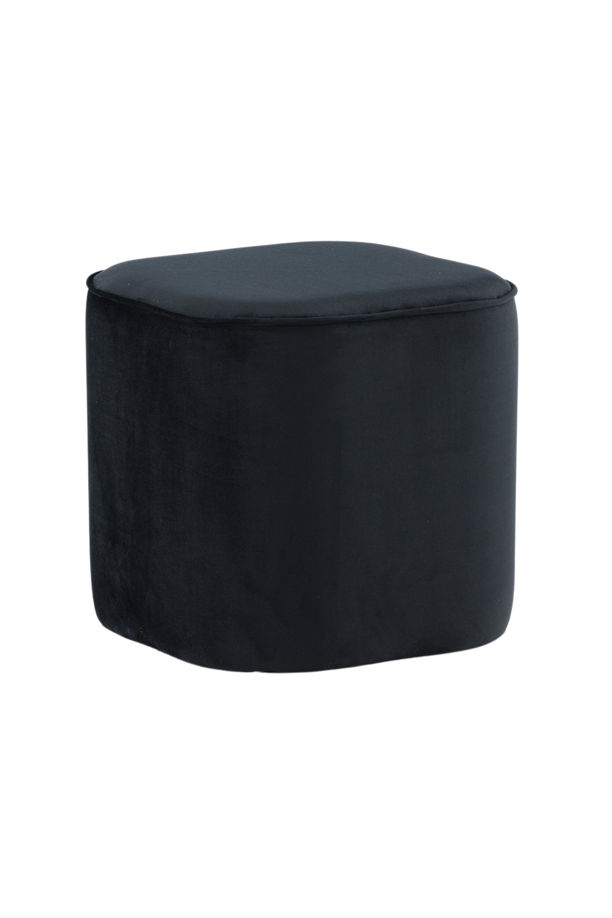 Piff Pouf - schwarz/Polyester - Samt - Ottomane / Poufs - ALVAHOME