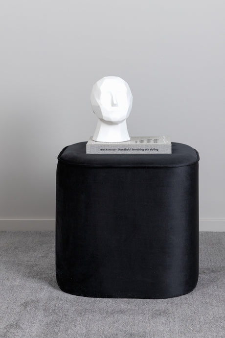 Piff Pouf - schwarz/Polyester - Samt - Ottomane / Poufs - ALVAHOME