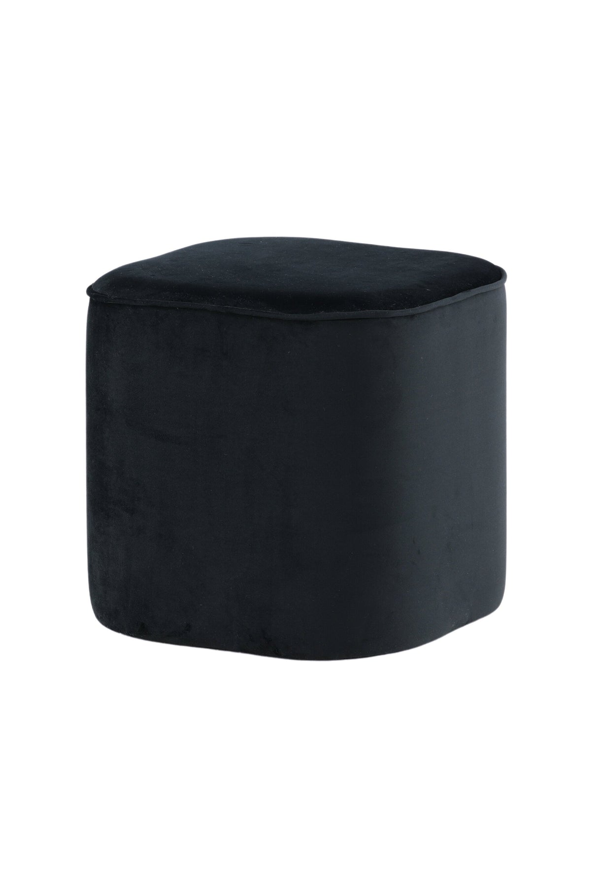 Piff Pouf - schwarz/Polyester - Samt - Ottomane / Poufs - ALVAHOME
