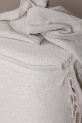 Piff Pouf - weiß/Polyester - Teddy - Ottomane / Poufs - ALVAHOME
