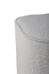 Piff Pouf - weiß/Polyester - Teddy - Ottomane / Poufs - ALVAHOME