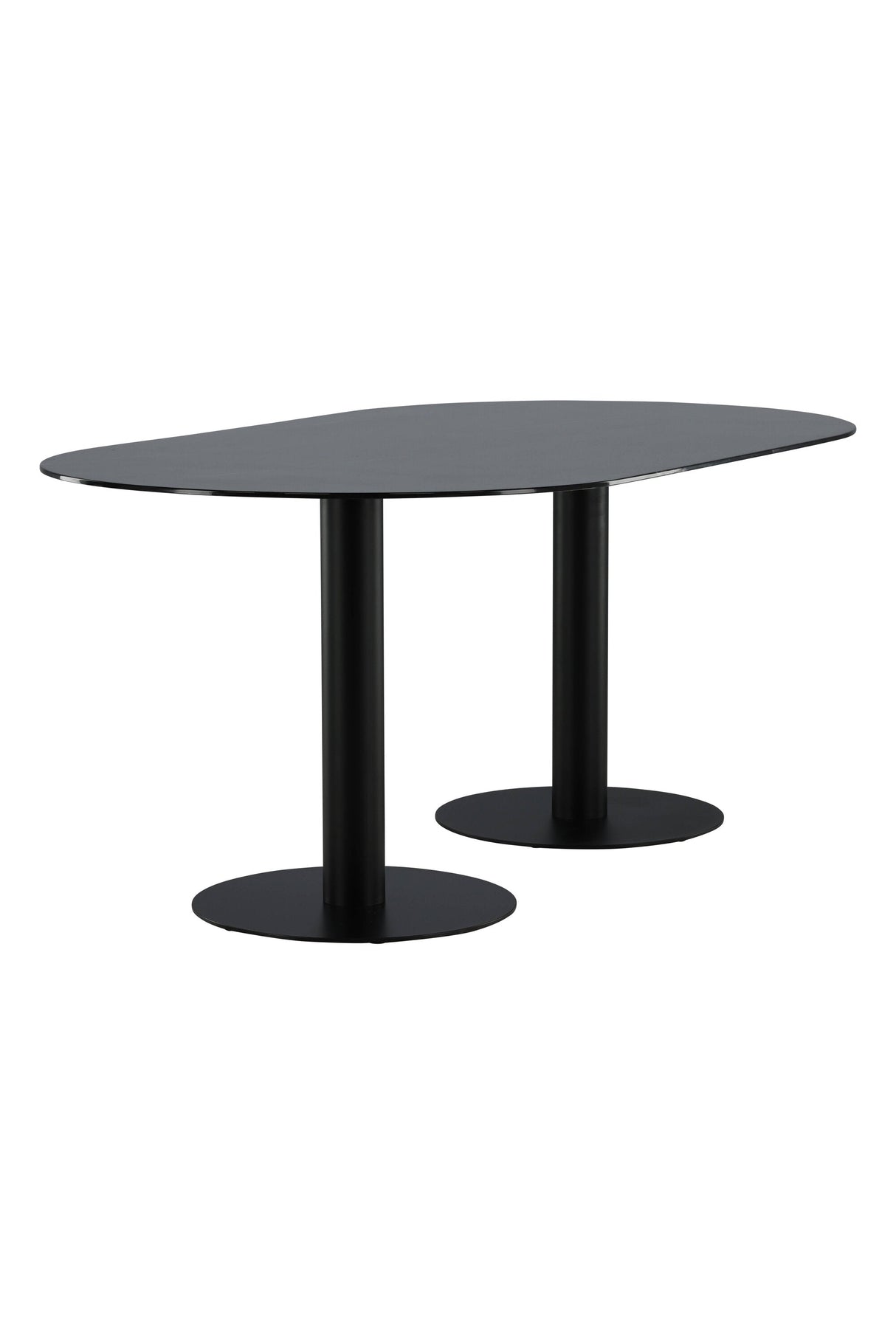 Pillan ovaler Esstisch - schwarz/Glas - Ovale Esstische - ALVAHOME