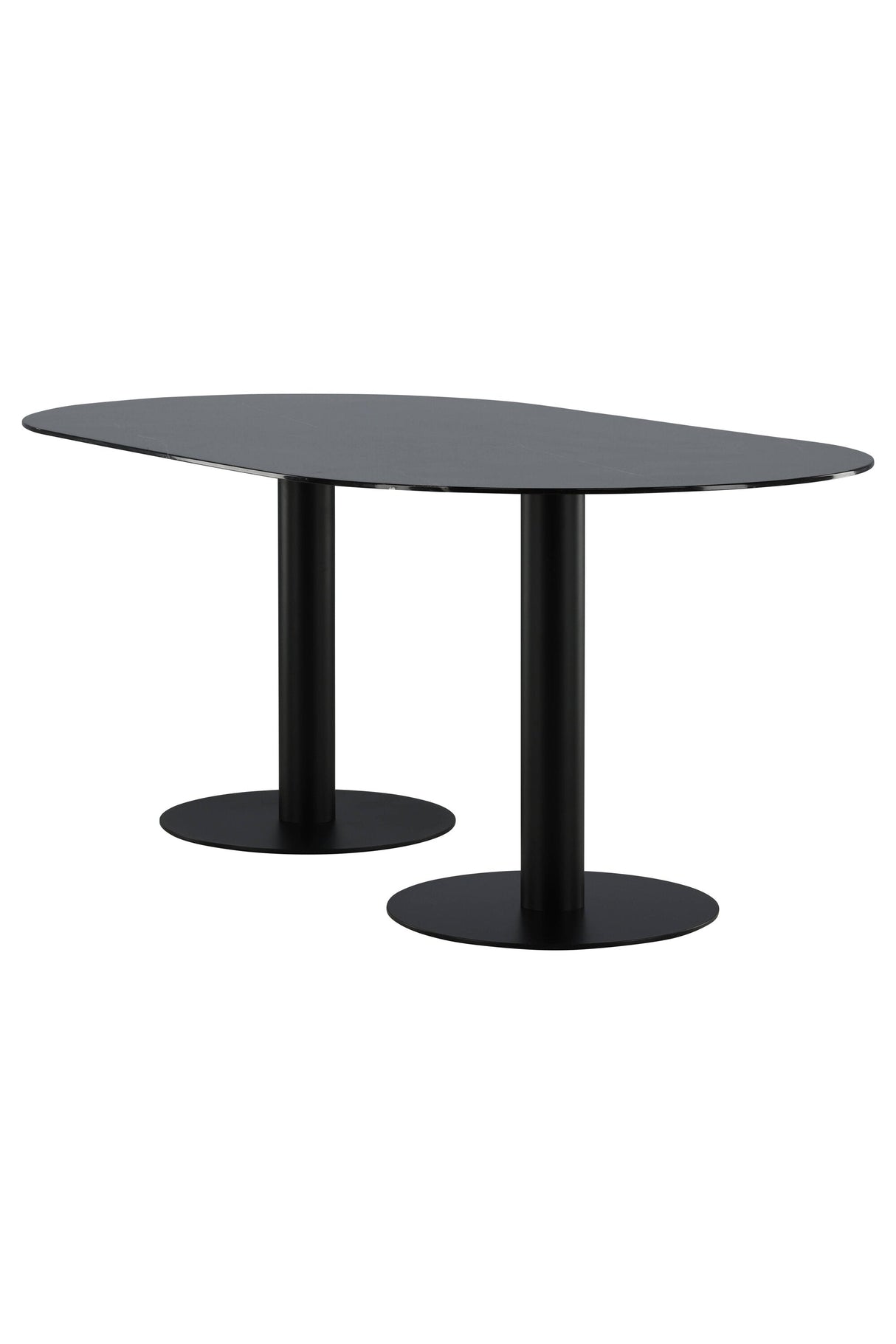 Pillan ovaler Esstisch - schwarz/Glas - Ovale Esstische - ALVAHOME