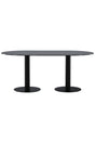 Pillan ovaler Esstisch - schwarz/Glas - Ovale Esstische - ALVAHOME