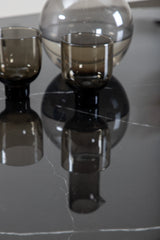 Pillan ovaler Esstisch - schwarz/Glas - Ovale Esstische - ALVAHOME