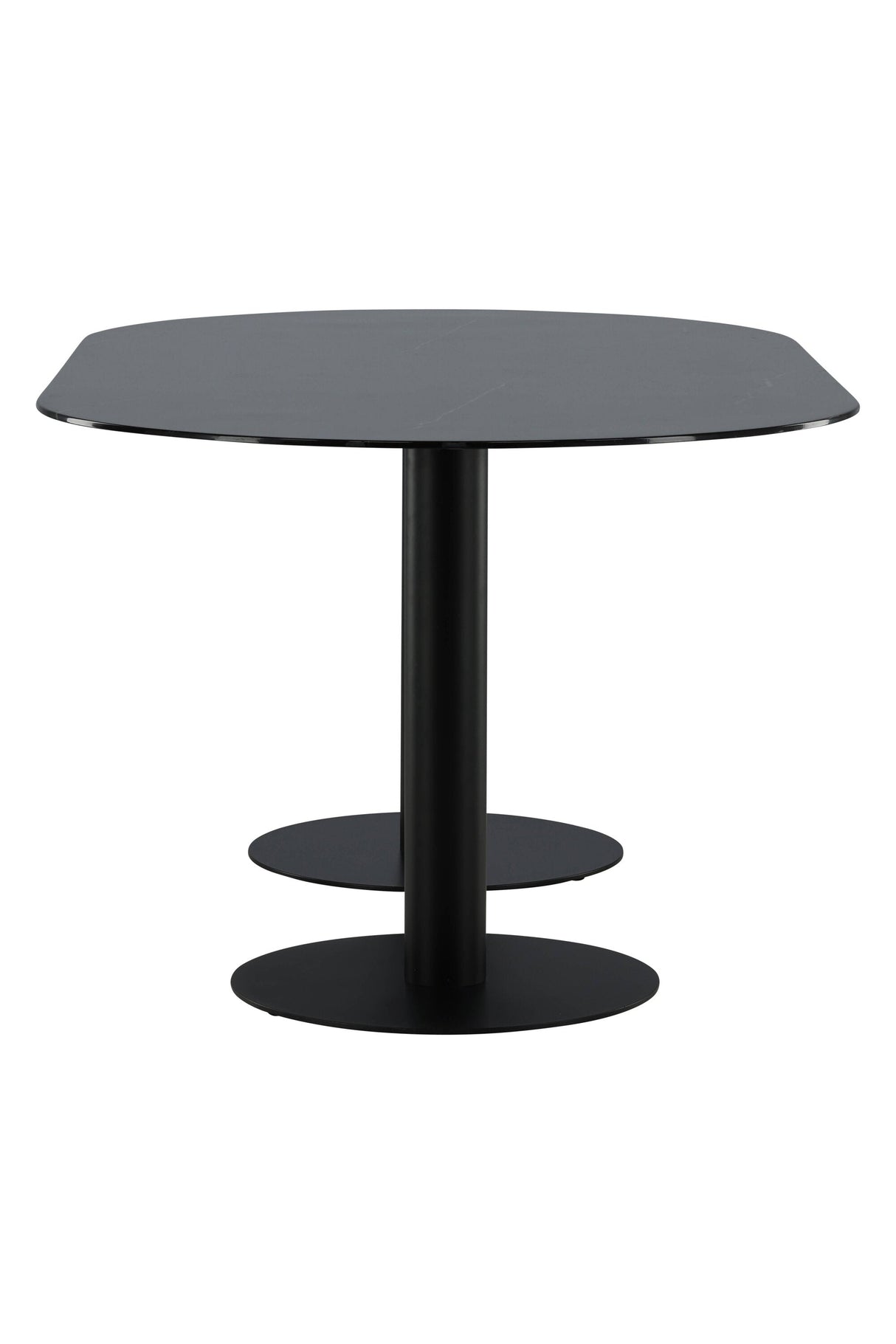 Pillan ovaler Esstisch - schwarz/Glas - Ovale Esstische - ALVAHOME