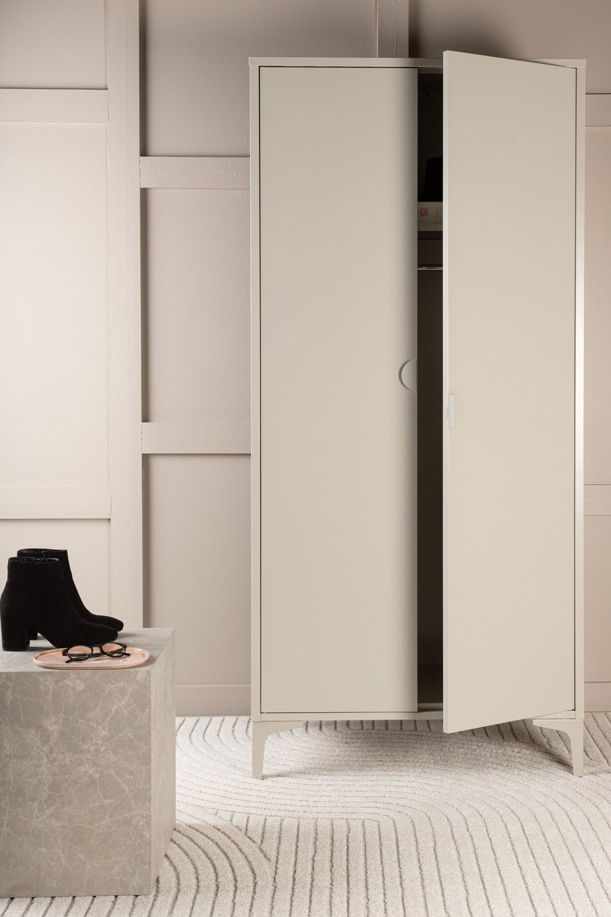 Piring Garderrobe - beige/Stahl - Garderroben - ALVAHOME