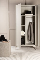 Piring Garderrobe - beige/Stahl - Garderroben - ALVAHOME