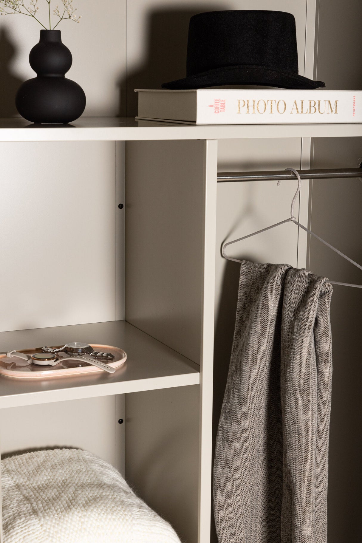 Piring Garderrobe - beige/Stahl - Garderroben - ALVAHOME