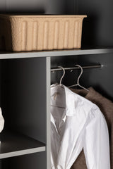 Piring Garderrobe - hellgrau/Stahl - Garderroben - ALVAHOME