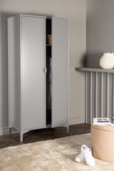 Piring Garderrobe - hellgrau/Stahl - Garderroben - ALVAHOME