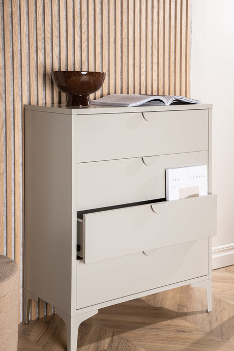 Piring Kommode - beige/Stahl - Kommoden - ALVAHOME