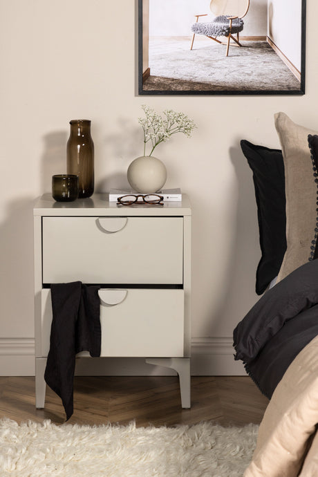 Piring Kommode - beige/Stahl - Kommoden - ALVAHOME