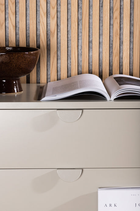 Piring Kommode - beige/Stahl - Kommoden - ALVAHOME