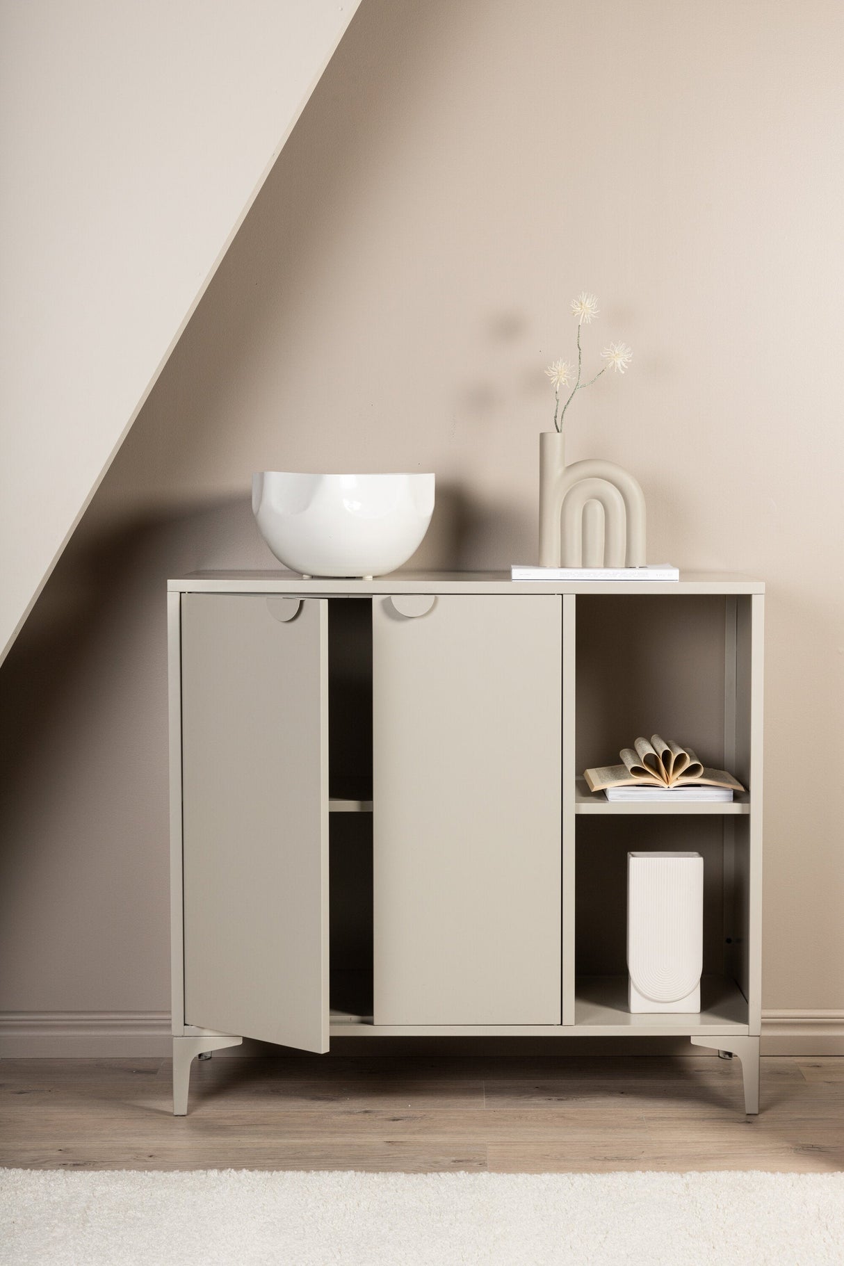 Piring Schrank - beige/Stahl - Schränke - ALVAHOME