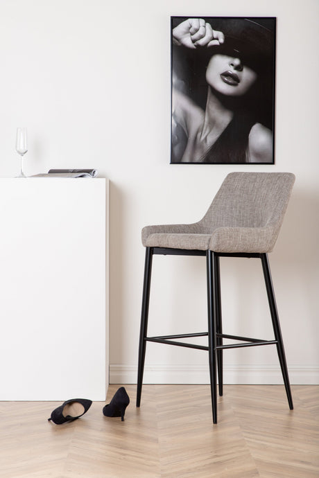 Plaza Barhocker - beige/Polyester - Leinen - Barhocker - ALVAHOME
