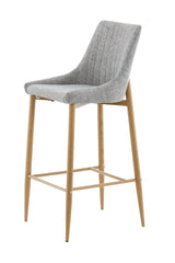 Plaza Barhocker - hellgrau/Metall - Barhocker - ALVAHOME
