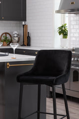 Plaza Barhocker - schwarz/Polyester - Barhocker - ALVAHOME