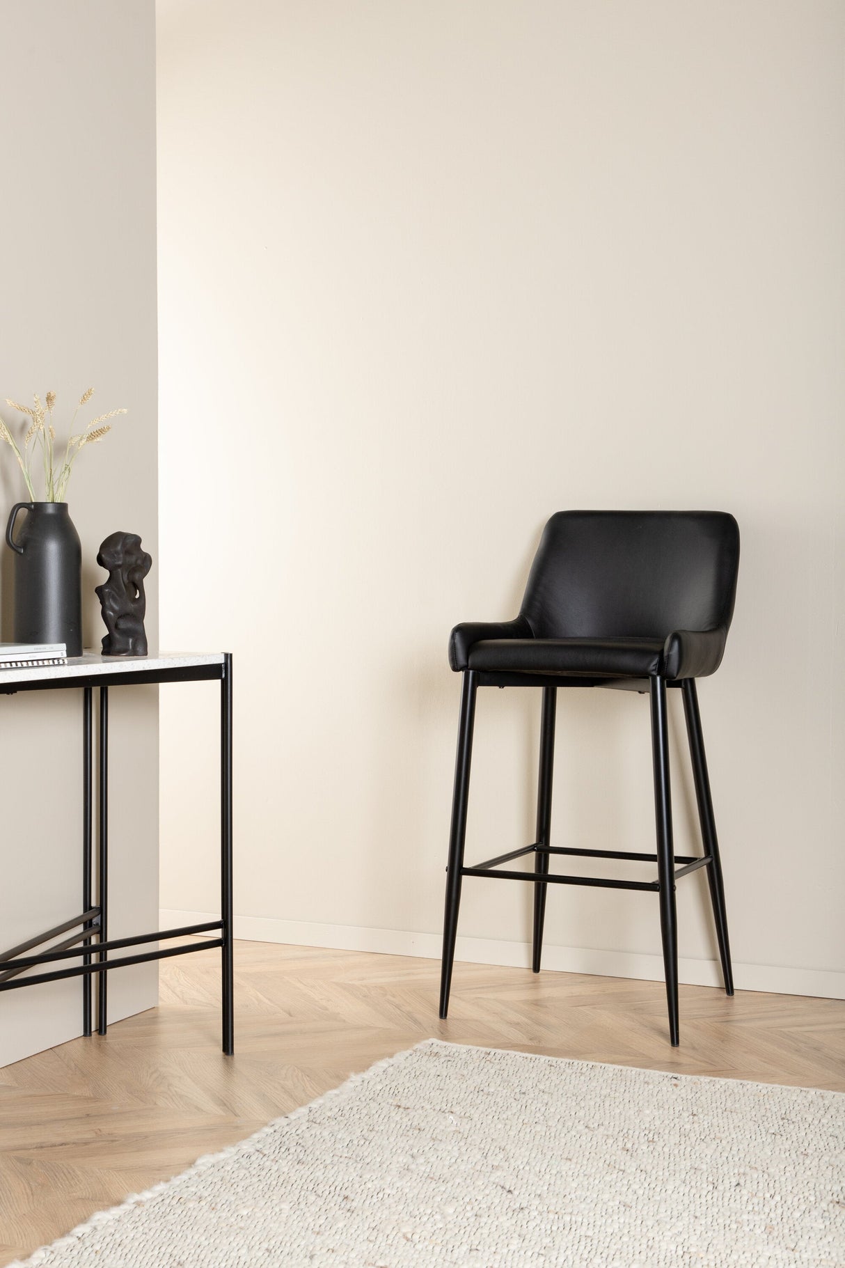 Plaza Barhocker - schwarz/PU - Barhocker - ALVAHOME