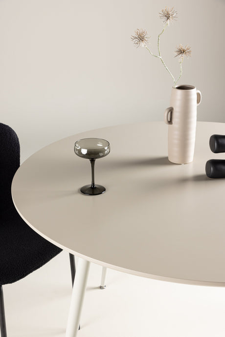 Plaza runder Esstisch - beige/MDF - Runde Esstische - ALVAHOME