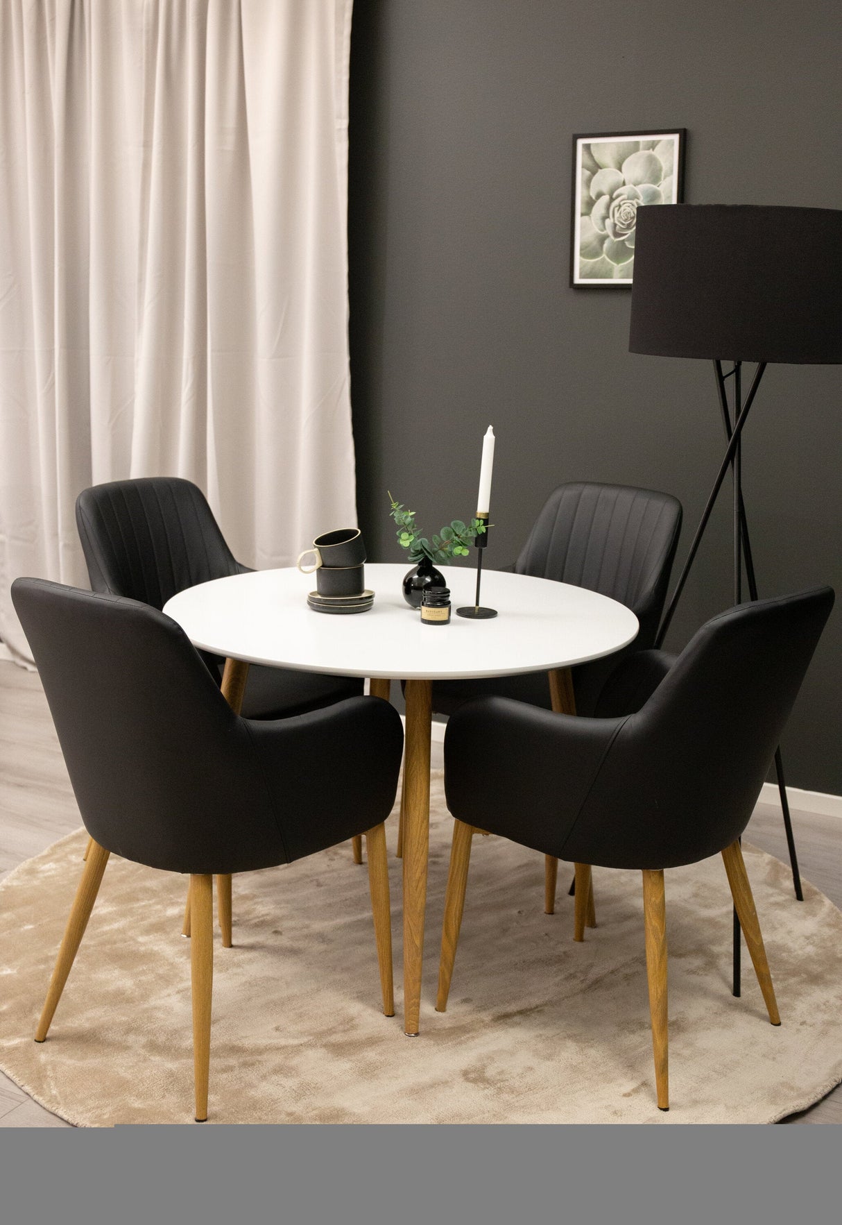 Plaza runder Esstisch - weiß/MDF - Runde Esstische - ALVAHOME