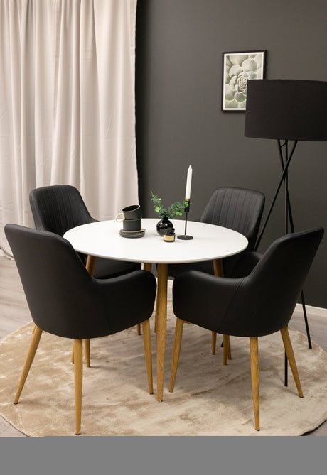 Plaza runder Esstisch - weiß/MDF - Runde Esstische - ALVAHOME
