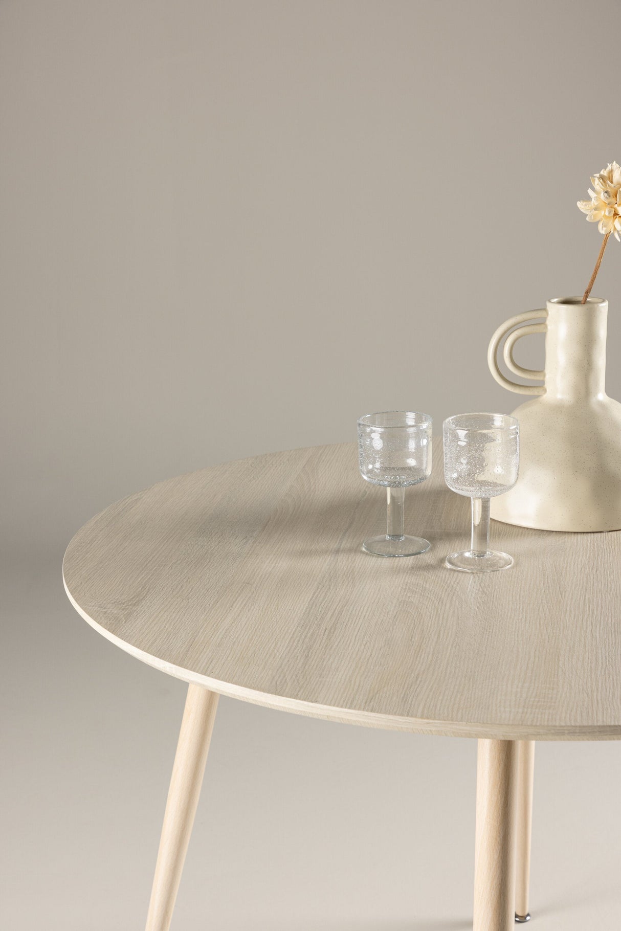 Plaza runder Esstisch - white - wash/MDF - Runde Esstische - ALVAHOME