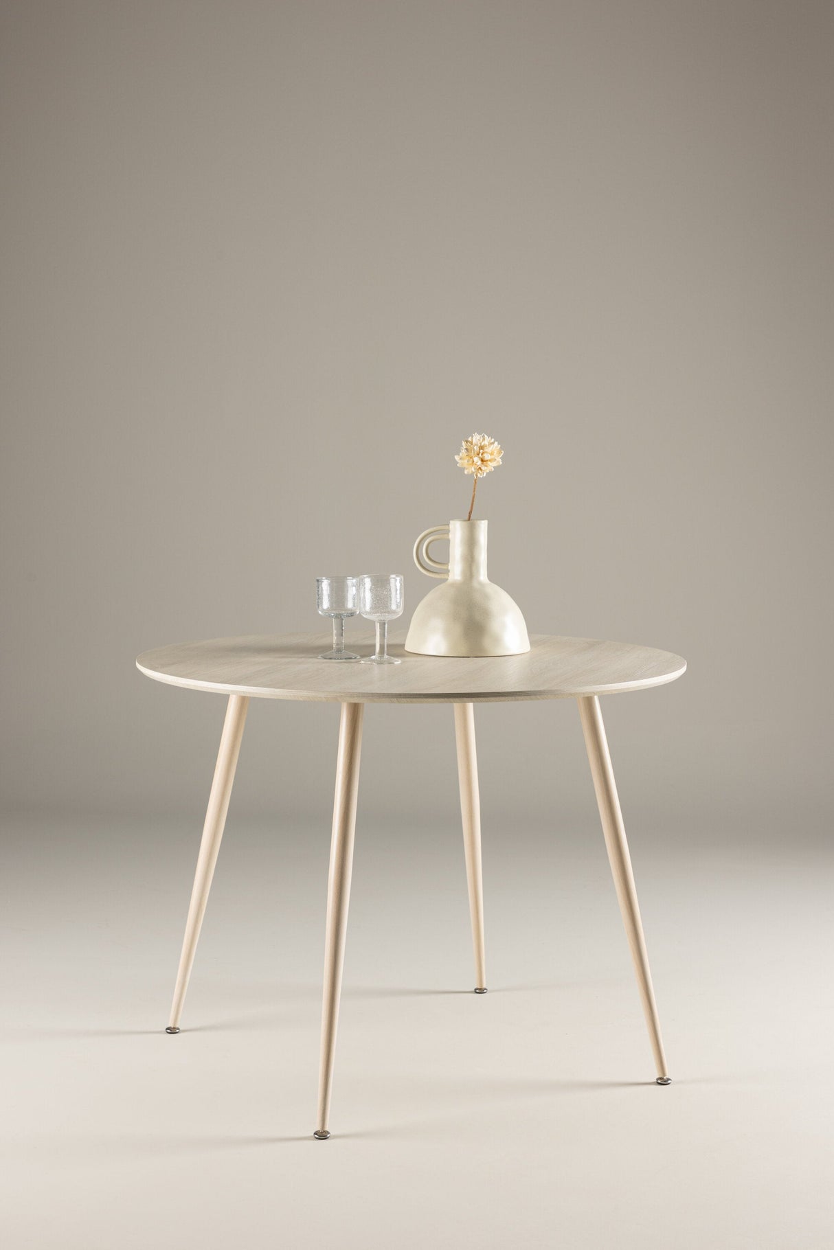 Plaza runder Esstisch - white - wash/MDF - Runde Esstische - ALVAHOME