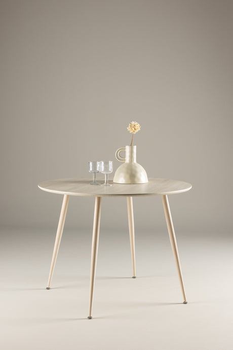 Plaza runder Esstisch - white - wash/MDF - Runde Esstische - ALVAHOME